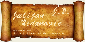 Julijan Midanović vizit kartica